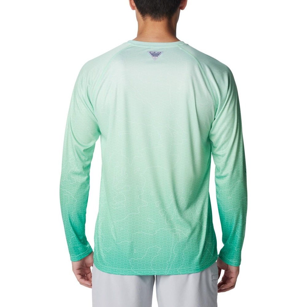 Columbia Super Terminal Tackle PFG Long Sleeve Men's Med Ocean Mint 2069251367 - Picture 2 of 6